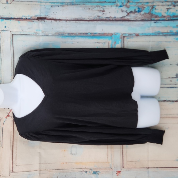 Nation Ltd Puff Long Sleeve V Neck Shirt - Picture 1 of 6